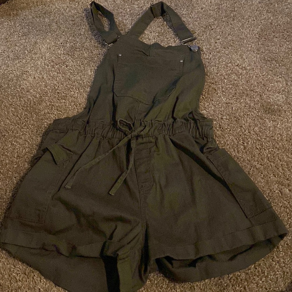 Olive Green Overalls